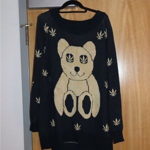 URBAN OUTFITTERS weed symbol knit sweater